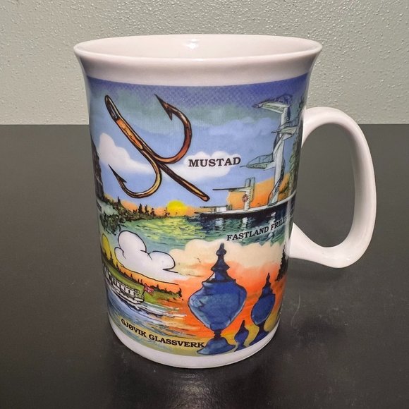 Vintage Gjøvik, Norway Souvenir Ceramic Mug ~ Norge `~  Made in Norway - Picture 2 of 7